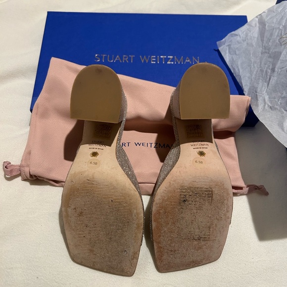 Stuart Weitzman Tia Block Heel Leather Sandals - Picture 6 of 10